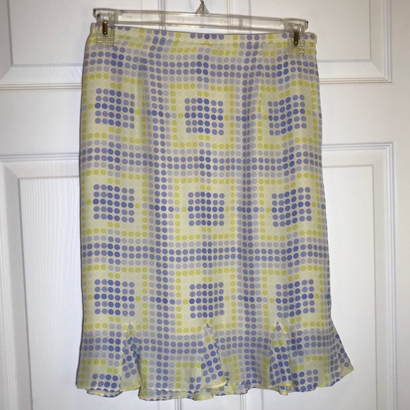 Talbots Silk Ruffle Hem Skirt - Picture 1 of 7